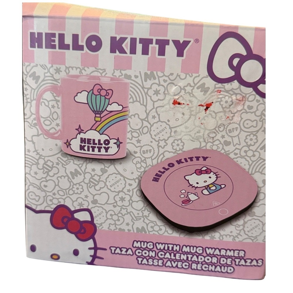 Hello Kitty Sanrio Mug and Mug Warmer Set Pink Gift Set New in‎ Box NIB